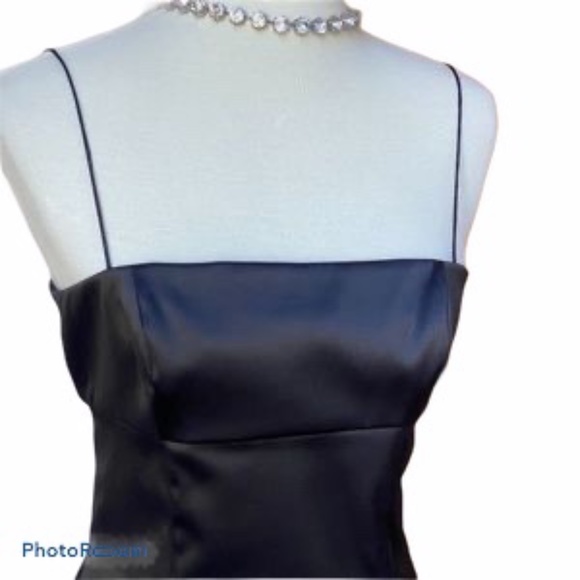 Donna Morgan Two Piece Sheath Black Dress Sz 4 - Picture 4 of 8